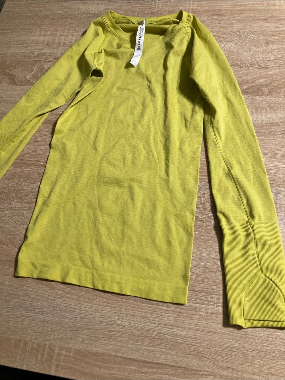 lululemon athletica Long Sleeve Crew Top - Chartreuse Yellow